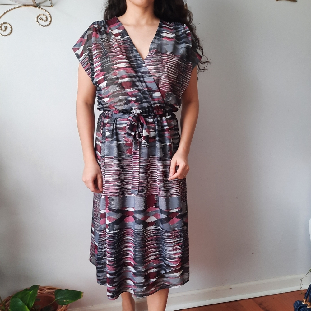 Vintage sheer fit and flare dress